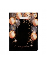 Пакет с вырубной ручкой и принтом в виде шариков (30х40 см) - Сима-Ленд - купить с доставкой в Сочи