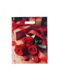 Пакет с принтом в виде роз (31х40 см) - Сима-Ленд - купить с доставкой в Сочи