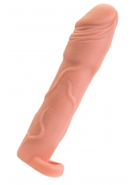 Телесная удлиняющая насадка с подхватом - 19 см. - ToyFa - в Сочи купить с доставкой