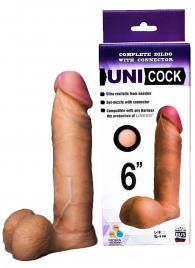 Насадка для страпона фаллической формы UNICOCK 6  - 18 см. - LOVETOY (А-Полимер) - купить с доставкой в Сочи