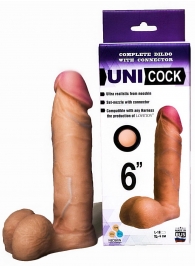 Насадка для страпона фаллической формы UNICOCK 6  - 18 см. - LOVETOY (А-Полимер) - купить с доставкой в Сочи