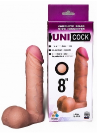 Фаллическая насадка для страпона UNICOCK 8  - 20 см. - LOVETOY (А-Полимер) - купить с доставкой в Сочи