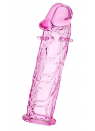 Розовая насадка фаллической формы - 12,5 см. - A-toys - в Сочи купить с доставкой
