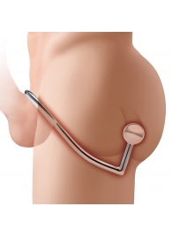 Кольцо на пенис с анальным стимулятором Stainless Steel Anal Hook   Cock Ring - BlueLine - в Сочи купить с доставкой