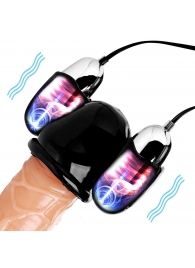 Черная стимулирующая насадка для головки полового члена Multi Speed Vibrating Penis Head Teaser - XR Brands - в Сочи купить с доставкой