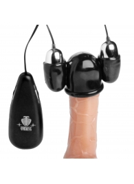 Черная стимулирующая насадка для головки полового члена Multi Speed Vibrating Penis Head Teaser - XR Brands - в Сочи купить с доставкой