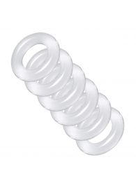 Комплект из 6 прозрачных эрекционных колец Ring Master Custom Ball Stretcher Kit - XR Brands - в Сочи купить с доставкой