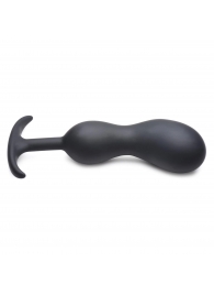 Черный массажер простаты с утяжелителями Premium Silicone Weighted Prostate Plug XL - 20,8 см. - XR Brands - в Сочи купить с доставкой