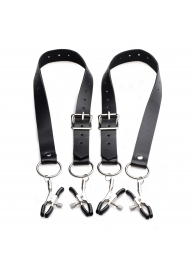 Ремни с зажимами для половых губ Spread Labia Spreader Straps with Clamps - XR Brands - купить с доставкой в Сочи