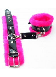 Оковы на ноги с розовым мехом BDSM Light - БДСМ Арсенал - купить с доставкой в Сочи