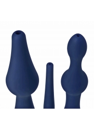 Набор из 3 универсальных насадок для анального душа Universal 3 Piece Silicone Enema Attachment Set - XR Brands - купить с доставкой в Сочи