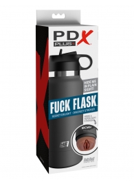 Смуглый мастурбатор-вагина в корпусе-бутылке F*ck Flask - Pipedream - в Сочи купить с доставкой