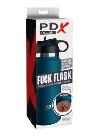 Смуглый мастурбатор-вагина в синей колбе F*ck Flask - Pipedream - в Сочи купить с доставкой