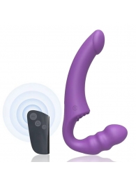 Фиолетовый безремневой страпон Straples Strap-On Dildo - Erokay - купить с доставкой в Сочи