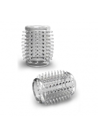 Прозрачная насадка с шипами STAY HARD COCK SLEEVE 01 CLEAR - Blush Novelties - в Сочи купить с доставкой