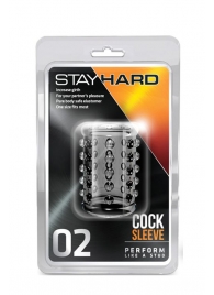 Прозрачная насадка на пенис с шишечками STAY HARD COCK SLEEVE 02 CLEAR - Blush Novelties - в Сочи купить с доставкой