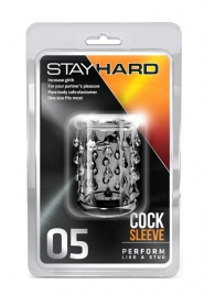 Прозрачная насадка с капельками STAY HARD COCK SLEEVE 05 CLEAR - Blush Novelties - в Сочи купить с доставкой
