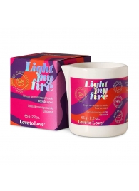 Массажная свеча Light My Fire Coconut с ароматом кокоса - 65 гр. - Love to Love - купить с доставкой в Сочи