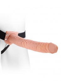 Фаллопротез телесного цвета Hollow Strap-On - 29 см. - Pipedream - купить с доставкой в Сочи