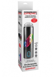 Перезаряжаемый мастурбатор-ротик Extreme Toyz Rechargeable Roto-Bator Mouth - Pipedream - в Сочи купить с доставкой