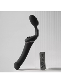Черный безремневой вибрострапон Strap-On-Me Multi Orgasm Size XL - Strap-on-me - купить с доставкой в Сочи