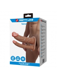 Реалистичная полая насадка на член для двойного проникновения Yairon - 17,5 см. - Baile - купить с доставкой в Сочи
