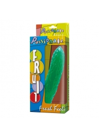 Зеленый стимулятор на присоске в форме огурца Cucumber - 17 см. - Baile