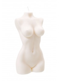 Белая интерьерная свеча в форме женского торса - 850 гр. - Pecado - купить с доставкой в Сочи