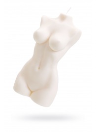 Белая интерьерная свеча в форме женского торса - 850 гр. - Pecado - купить с доставкой в Сочи