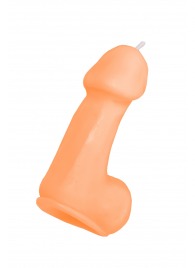 Оранжевая свеча в форме пениса - 47 гр. - Pecado - купить с доставкой в Сочи