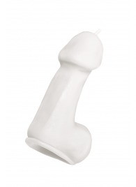 Белая свеча в форме пениса - 47 гр. - Pecado - купить с доставкой в Сочи