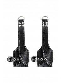 Черные подвесы с белой строчкой - Pecado - купить с доставкой в Сочи