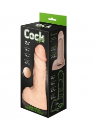 Телесный фаллоудлинитель с мошонкой Cock Next - 19 см. - LOVETOY (А-Полимер) - в Сочи купить с доставкой