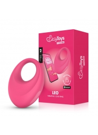 Розовое интерактивное эрекционное виброкольцо Leo - Easy toys - в Сочи купить с доставкой