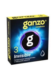 Супертонкие презервативы Ganzo Invisible - 3 шт. - Ganzo - купить с доставкой в Сочи