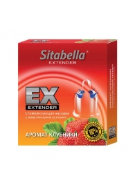 Стимулирующая насадка Sitabella Extender  Клубника - Sitabella - купить с доставкой в Сочи