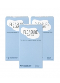 Набор из 3 упаковок ультратонких презервативов Pleasure Lab (по 12 шт.) - Pleasure Lab - купить с доставкой в Сочи