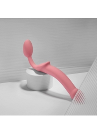 Розовый безремневой страпон Strap-on-me Semi-Realistic Bendable Strap-On size S - Strap-on-me - купить с доставкой в Сочи