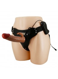 Мужской полый страпон с вибрацией Marion - Baile - купить с доставкой в Сочи