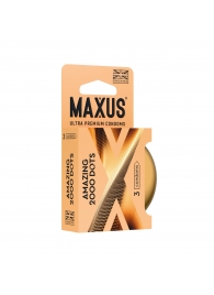 Точечные презервативы MAXUS 2000 Amazing Dots с железным кейсом - 3 шт. - Maxus - купить с доставкой в Сочи