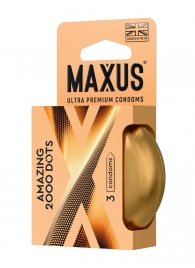 Точечные презервативы MAXUS 2000 Amazing Dots с железным кейсом - 3 шт. - Maxus - купить с доставкой в Сочи