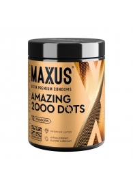 Точечные презервативы MAXUS 2000 Amazing Dots с железным кейсом - 12 шт. - Maxus - купить с доставкой в Сочи