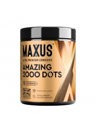 Точечные презервативы MAXUS 2000 Amazing Dots с железным кейсом - 15 шт. - Maxus - купить с доставкой в Сочи