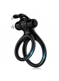 Черное эрекционное виброкольцо с подхватом мошонки Stay Hard - Boys of Toys - в Сочи купить с доставкой