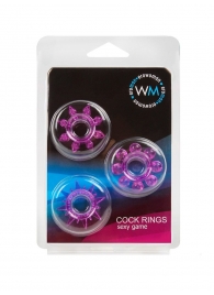 Набор из 3 лиловых эрекционных колец различной формы - Erowoman-Eroman - в Сочи купить с доставкой