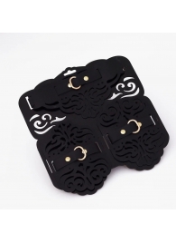 Фигурный набор для БДСМ-игр с узорами и золотистой фурнитурой - Crazy Handmade - купить с доставкой в Сочи