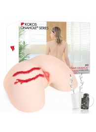 Мастурбатор-полуторс с двойным слоем материала и вибрацией Jenny Onahole Real Hips - KOKOS - в Сочи купить с доставкой