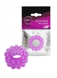 Лиловое эрекционное кольцо с 2 рядами стимулирующих шариков - Erowoman-Eroman - в Сочи купить с доставкой