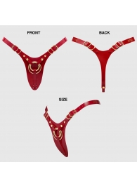 Красный пояс для фиксации насадок Strap-On-Me Leatherette Harness Fabulous - Strap-on-me - купить с доставкой в Сочи