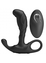 Черный изогнутый массажёр простаты с вибрацией и пультом ДУ - Baile - в Сочи купить с доставкой